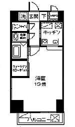 ステージルビーグラス ワンルームの間取図画像