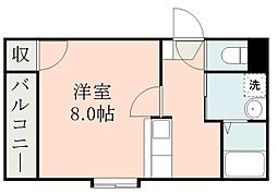 P.marks荒田 1Kの間取図画像
