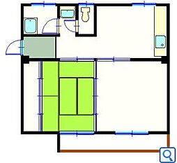 かきもとハイツ 2DKの間取図画像