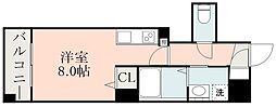 S-RESIDENCE鴨池PRIMO ワンルームの間取図画像