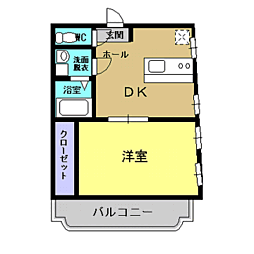 ラフォーレマロニエ 1DKの間取図画像