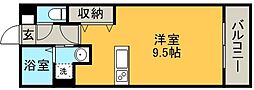 サウスレインボー ワンルームの間取図画像
