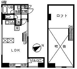 フォンス上之園 1LDKの間取図画像