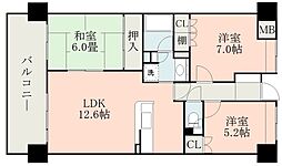 サーパス武 3LDKの間取図画像