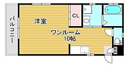 Jコーポ ワンルームの間取図画像