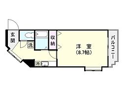 ホワイトマルセイユ 1Kの間取図画像