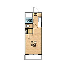 グランディオーズ宇宿 ワンルームの間取図画像