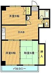 オーソメーサ 3DKの間取図画像
