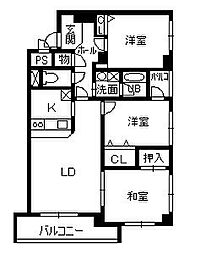 マンションパピィーズ 3LDKの間取図画像