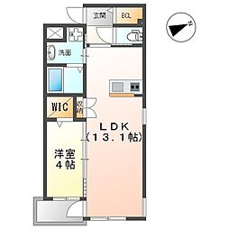 桜花ハイツ 1LDKの間取図画像