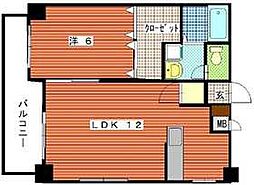 ワイズ松原 1LDKの間取図画像
