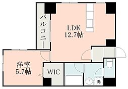 グリーンプラザ新町 1LDKの間取図画像