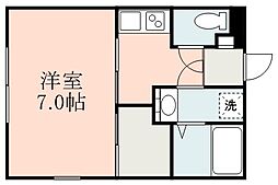 クロノス 1Kの間取図画像