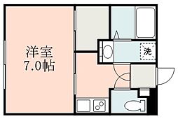 クロノス 1Kの間取図画像