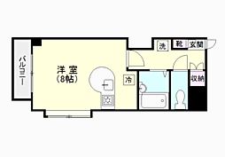 デュークコート二官橋 ワンルームの間取図画像