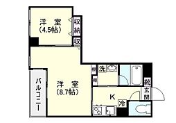 サンティア中央町 2Kの間取図画像