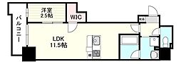 FONS西千石 1LDKの間取図画像
