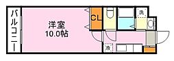 パティオス常盤 1Kの間取図画像