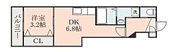 Zero上之園 1DKの間取図画像