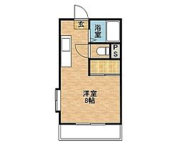 バーシティ宇宿 1Kの間取図画像