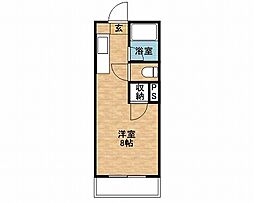メゾンMH ワンルームの間取図画像