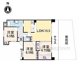 ダイアパレス枚方山田池公園 3LDKの間取図画像