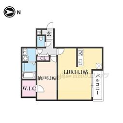 シエーナ楠葉ジェミオス 303 3階1LDKの間取り