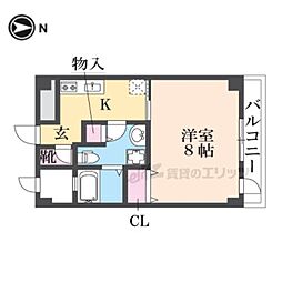 レオンズビルディング 1Kの間取図画像