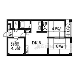 ハイクレスト宮之阪 3DKの間取図画像
