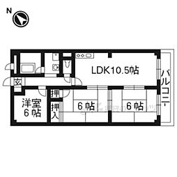 コーポ牧野 3LDKの間取図画像
