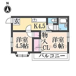 ウエストレジデンス 2Kの間取図画像