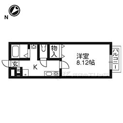 ハイツ陽だまり 1Kの間取図画像
