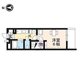 レオパレスグローリー 1Kの間取図画像