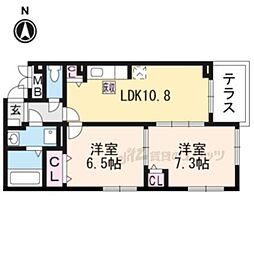 ココプラザ神原 2LDKの間取図画像