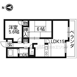 グリーンバーベナ・小林 2LDKの間取図画像