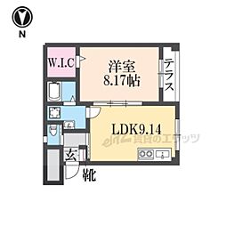 ミスティカ・ナガムラ 1LDKの間取図画像