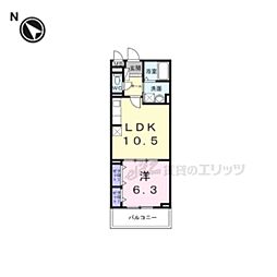 サンリットハーモニー 1LDKの間取図画像