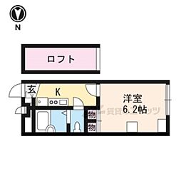 レオパレスアクシス 1Kの間取図画像