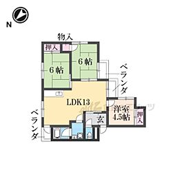 ハイツリバーサイド 3LDKの間取図画像