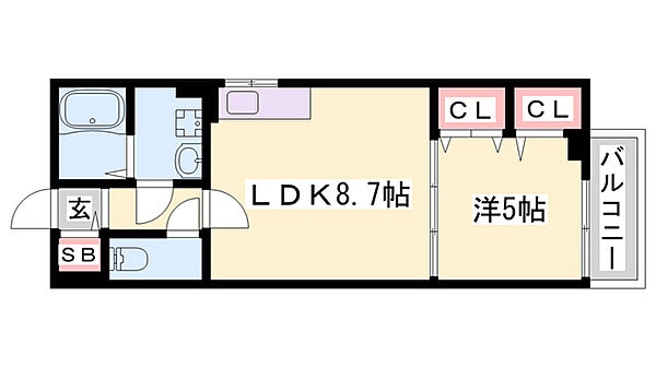 ソフィアコート加古川 ｜兵庫県加古川市平岡町新在家2丁目(賃貸アパート1LDK・1階・35.33㎡)の写真 その2