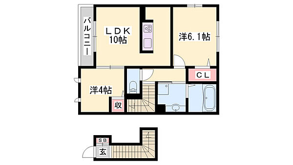 SumikaA棟 ｜兵庫県三木市宿原(賃貸アパート1LDK・2階・54.10㎡)の写真 その1