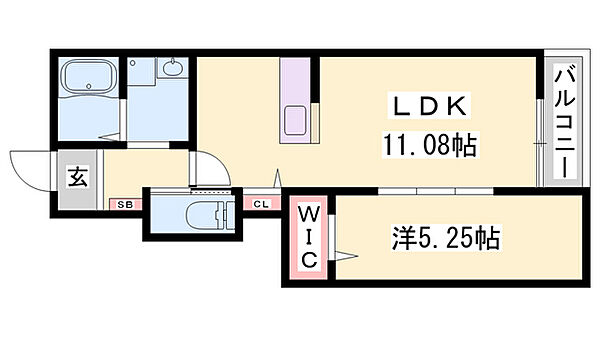 元町ハウス ｜兵庫県加古川市別府町元町(賃貸アパート1LDK・1階・40.16㎡)の写真 その2