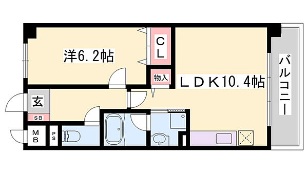 コージーコート ｜兵庫県三木市平田(賃貸マンション1LDK・3階・40.24㎡)の写真 その2