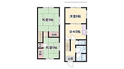 YOKハイム1 3DKの間取図画像