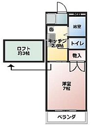 ハイツ高橋 1Kの間取図画像