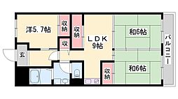ラフェスタ二見 3LDKの間取図画像