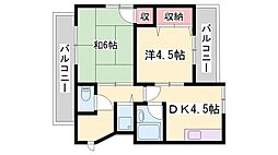 ベルトピア西明石7 2DKの間取図画像