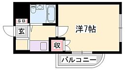プレアール東加古川 1Kの間取図画像