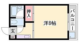 シャルムYAMA 1Kの間取図画像