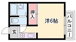 ヒューマンハイツ ワンルームの間取図画像
